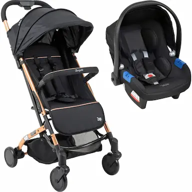 CARRINHO DE PASSEIO DOBRAVEL COM BEBê CONFORTO ZAP METAL COBRE - BURIGOTTO