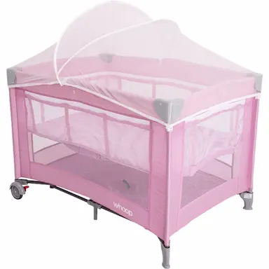 BERçO CERCADO DESMONTAVEL PORTATIL KIDDO WHOOP BLISS ROSA
