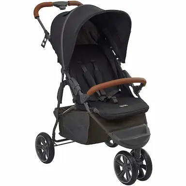 CARRINHO DE BEBE ABC DESIGN MOVING LIGHT WOVEN BLACK COURO