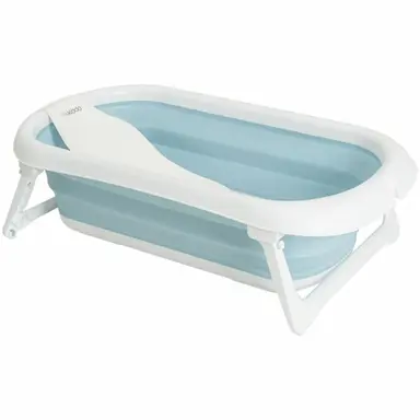 BANHEIRA DE BEBE COMPACTA DOBRAVEL PORTATIL KIDDO FLEX AZUL
