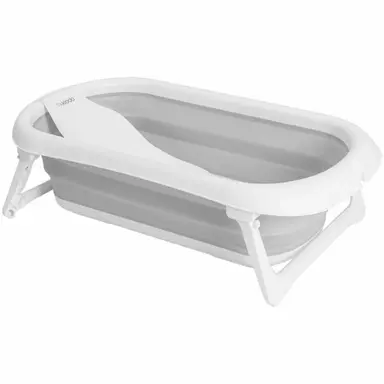 BANHEIRA DE BEBE COMPACTA DOBRAVEL PORTATIL KIDDO FLEX CINZA