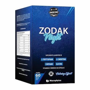 ZODAK NIGHT 60 CáPSULAS (L-CARNITINA, L-TRIPTOFANO E CROMO)