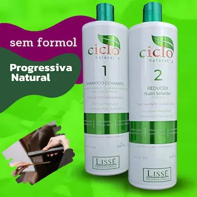 ESCOVA PROGRESSIVA CICLO NATURAL ORGâNICA SEM FORMOL LISSé  | SHAMPOO 1 LITRO + REDUTOR 1 LITRO