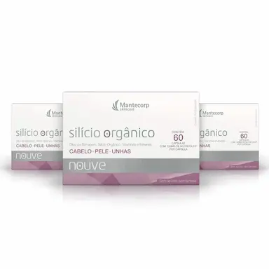 3 NUTRACêUTICO NOUVE SILíCIO ORGâNICO COM 60 CáPSULAS