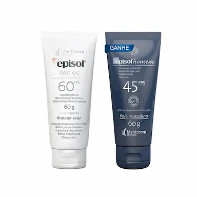 KIT PROTETOR SOLAR EPISOL SEC OC FPS60 + EPISOL HOMEM FPS45