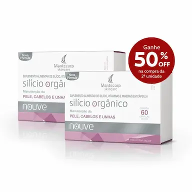 KIT COM 2 NOUVE SILíCIO ORGâNICO NUTRICOSMéTICO - 60 CAPS.