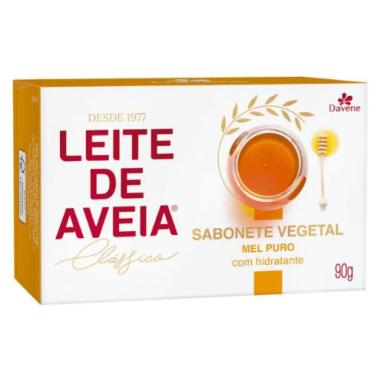 SABONETE VEGETAL LEITE DE AVEIA MEL PURO 90G - DAVENE