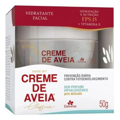 HIDRATANTE FACIAL CREME DE AVEIA HIPOALERGêNICO 50G - DAVENE