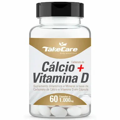 CÁLCIO + VITAMINA D 60 CáPSULAS TAKE CARE