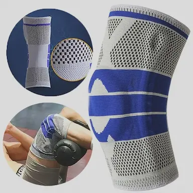 JOELHEIRA ORTOPEDICA GEL SILICONE COMPRESSAO JOELHO APOIO PATELA PERNAS ATIVA CIRCULAçAO MELHORA TENSAO -XL
