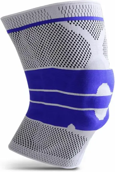 JOELHEIRAS PROTETOR DE JOELHO COM GEL DE SILICONE E SPRING FITNESS PROTETORES DE JOELHOS RESPIRáVEIS MACIOS - M