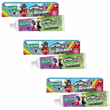 3 GEL DENTAL MIRACULOUS LADY BUG - COM FLUOR - 50G - GUM
