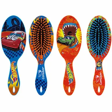 ESCOVA PARA CABELOS OVAL ALMOFADADA - HOT WHEELS - CONDOR