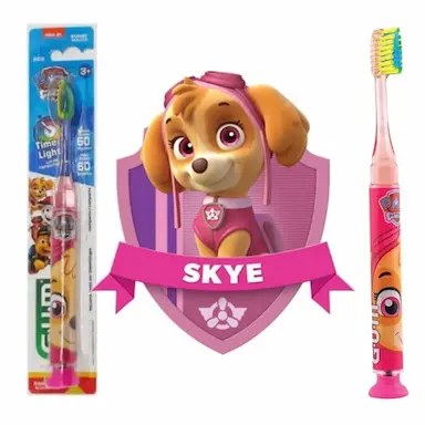 ESCOVA DE DENTE TIMER LIGHT - SKYE - PATRULHA CANINA - GUM