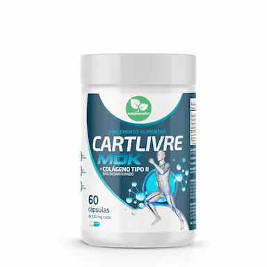 CARTLIVRE ULTRA MDK - COLAGENO TIPO 2, MAGNESIO, VITAMINA D E VITAMINA K2 - 60 CáPSULAS - MAIS BEM ESTAR