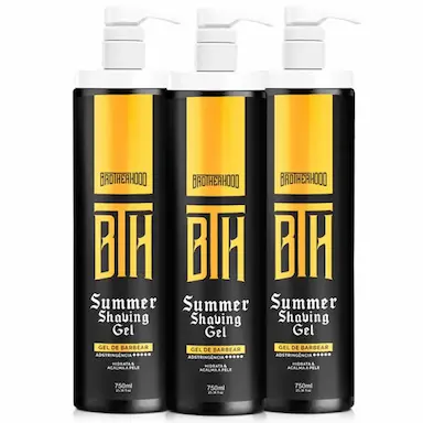 KIT 03 SHAVING GEL SUMMER PUMP ALTA VAZãO BTH 750ML