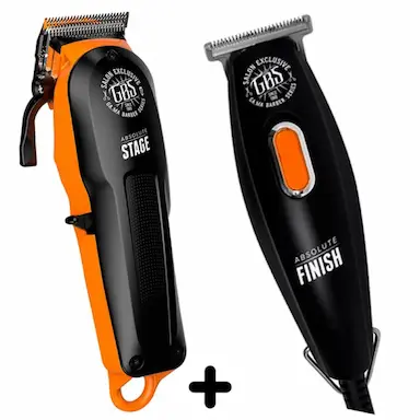 KIT MáQUINA DE CORTE GBS ABSOLUTE STAGE + ACABAMENTO FINISH Bivolt