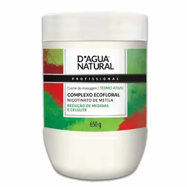 Creme de Massagem Com Nicotinato de Metila D'Agua Natural 650G