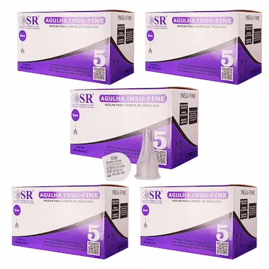 KIT 500UN AGULHA PARA SAXENDA VICTOZA OZEMPIC 5MM X 31G SR
