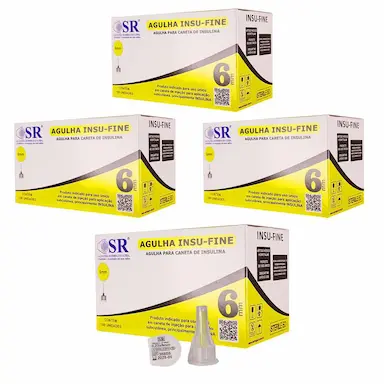KIT 400UN AGULHA PARA SAXENDA VICTOZA OZEMPIC 6MM X 32G SR