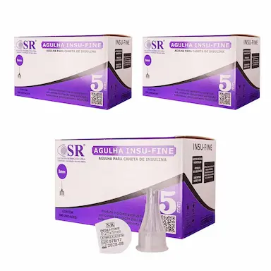 KIT 300UN AGULHA PARA SAXENDA VICTOZA OZEMPIC 5MM X 31G SR