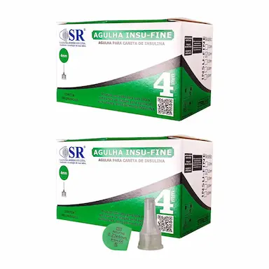 KIT 200UN AGULHA PARA SAXENDA VICTOZA OZEMPIC 4MM X 32G SR