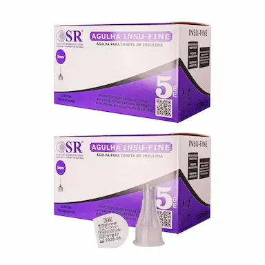 KIT 200UN AGULHA PARA SAXENDA VICTOZA OZEMPIC 5MM X 31G SR