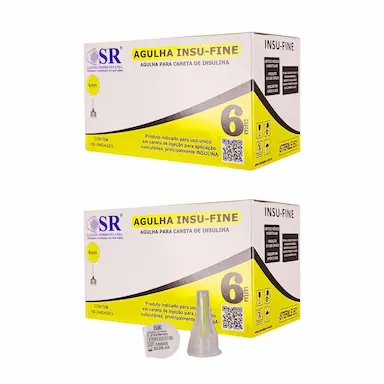KIT 200UN AGULHA PARA SAXENDA VICTOZA OZEMPIC 6MM X 32G SR