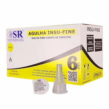 AGULHA PARA SAXENDA VICTOZA OZEMPIC 6MM X 32G SR CX 100UN