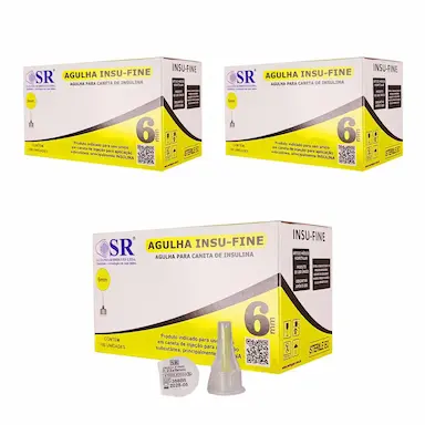 KIT 300UN AGULHA PARA SAXENDA VICTOZA OZEMPIC 6MM X 32G SR