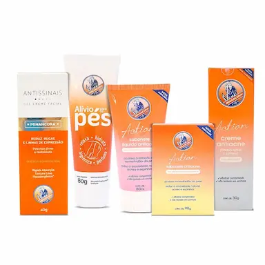 KIT MINANCORA CREME PARA OS PéS ANTISSINAIS LINHA ANTIACNE