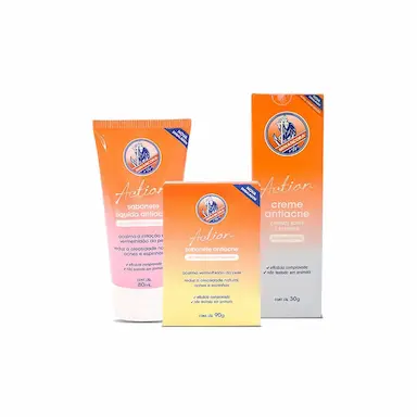 KIT ANTIACNE MINANCORA CREME E SABONETE LíQUIDO E EM BARRA