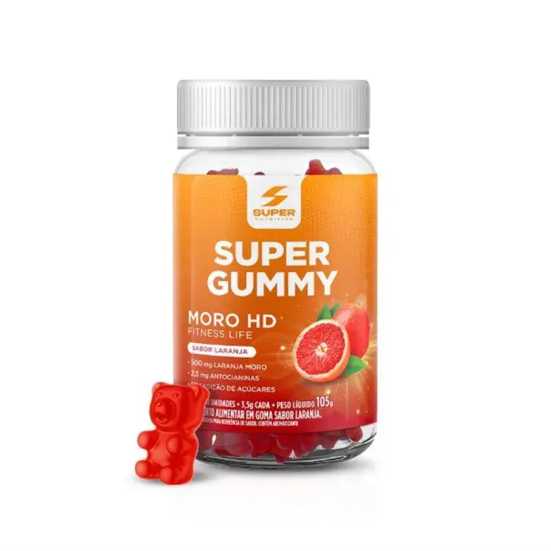 SUPER GUMMY MORO HD LARANJA SUPER NUTRITION 30GOMAS 105G
