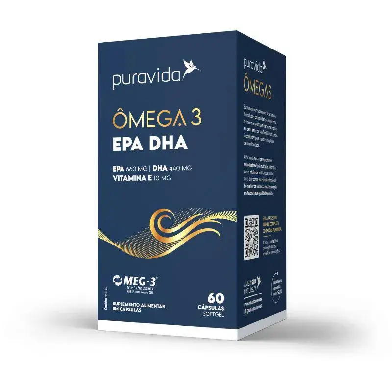 ÔMEGA 3 EPA DHA PURAVIDA 60CAPS
