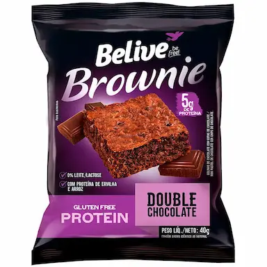 BROWNIE DOUBLE CHOCOLATE PROTEIN BELIVE 40G