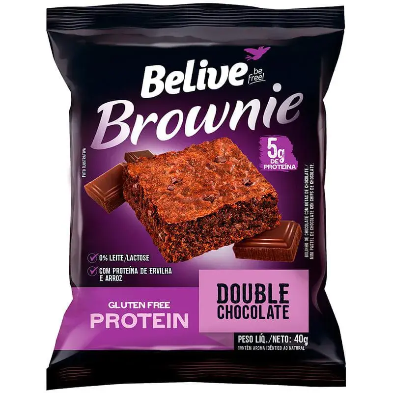 BROWNIE DOUBLE CHOCOLATE PROTEIN BELIVE 40G