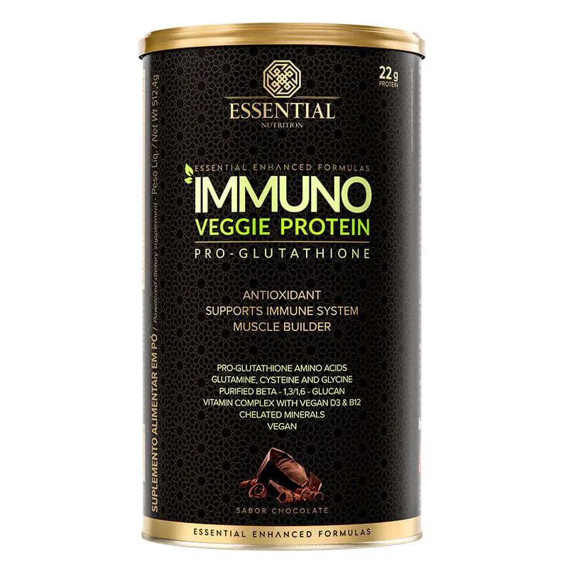 IMMUNO VEGGIE PROTEIN CACAO 512G - ESSENTIAL NUTRITION