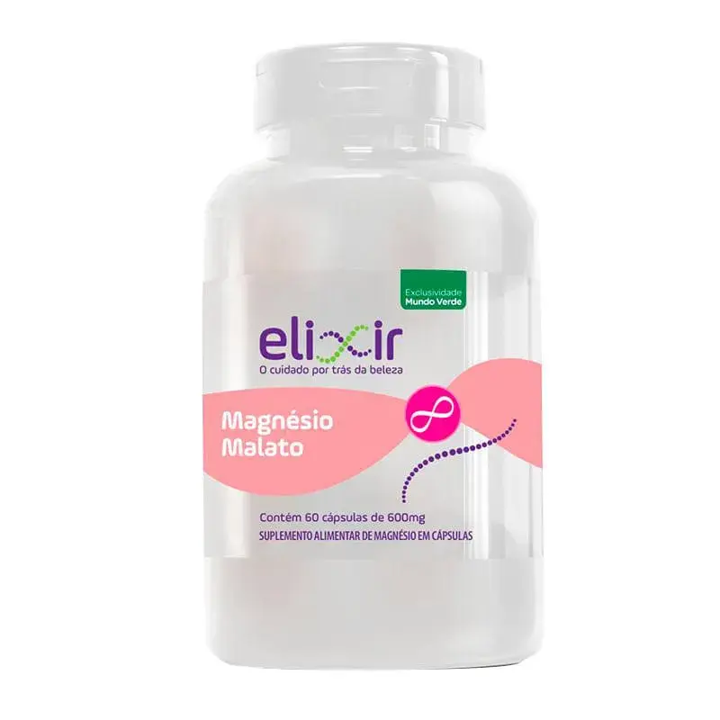 MAGNéSIO MALATO ELIXIR COM 60 CáPSULAS