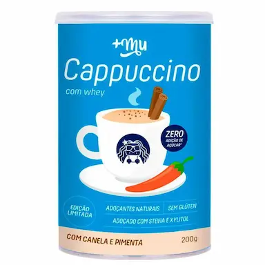CAPPUCCINO COM WHEY CANELA E PIMENTA MAIS MU 200G