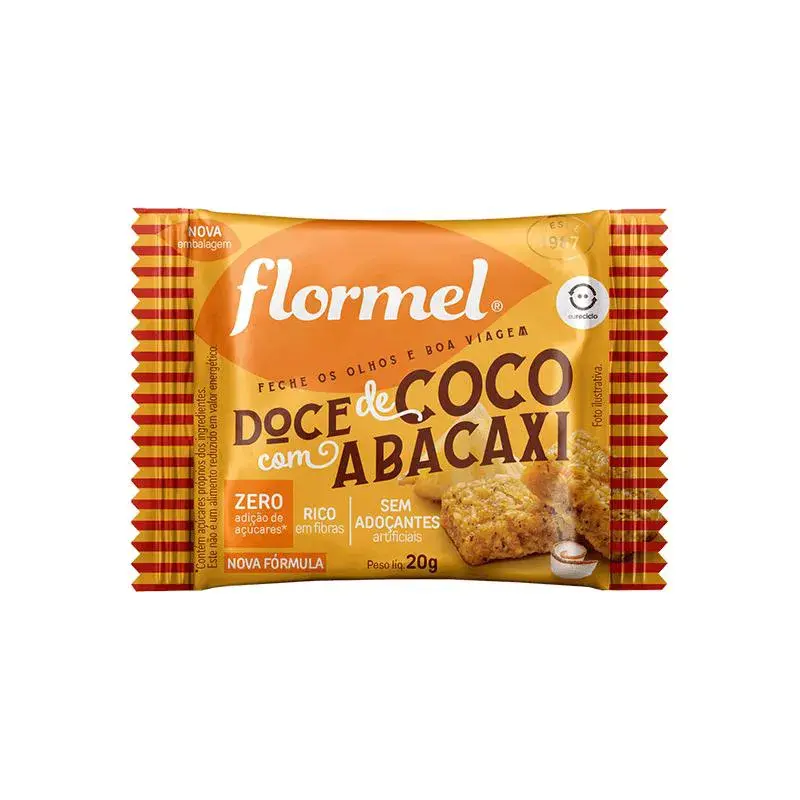 DOCE DE COCO COM ABACAXI ZERO FLORMEL 20G