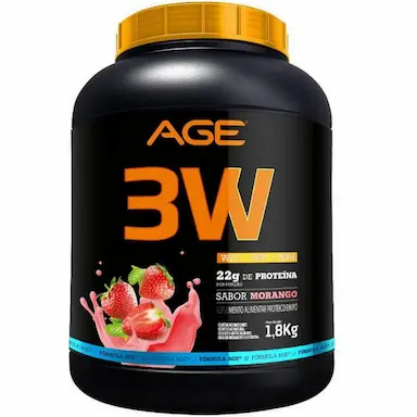 WHEY PROTEIN 3W AGE - (1,8KG) - PROMOçãO Morango