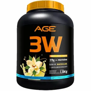WHEY PROTEIN 3W AGE - (1,8KG) - WPC + WPI + WPH Baunilha
