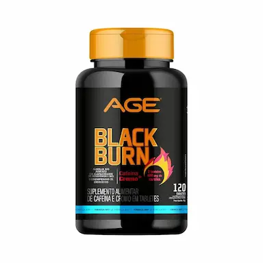 TERMOGENICO - CAFEINA + CROMO - (120 TABLETES) - BLACK BURN AGE ORIGINAL