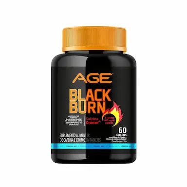 BLACK BURN TERMOGENICO AGE - CAFEINA + CROMO - (60 TABLETES)