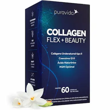 COLLAGEN FLEX BEAUTY - COLáGENO TIPO 2 - (60 CAPSULAS) - PURA VIDA