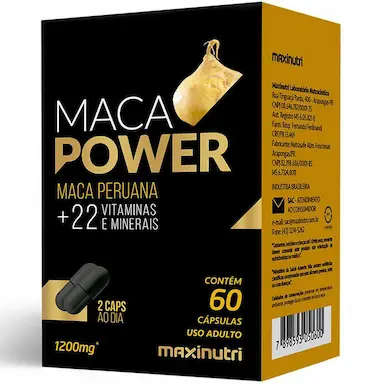 MACA POWER - (MACA PERUANA + VITAMINAS E MINERAIS) - 60 CAPS - MAXINUTRI