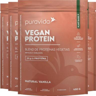 WHEY PROTEIN VEGANO VANILLA 4 X 450G PURAVIDA