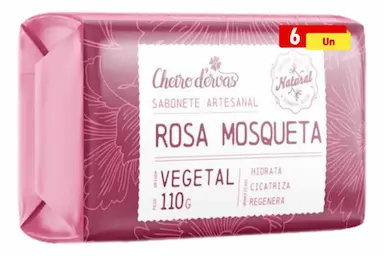 SABONETE DE ROSA MOSQUETA 6 X 110G CHEIRO D&amp;amp;#039ERVAS