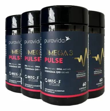 Ômega 3 Pulse 4 X 60 Cápsulas Puravida