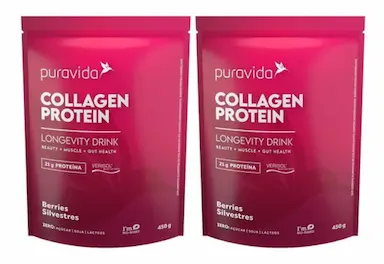 COLLAGEN PROTEIN BERRIES SILVESTRE 2 X 450G PURAVIDA
